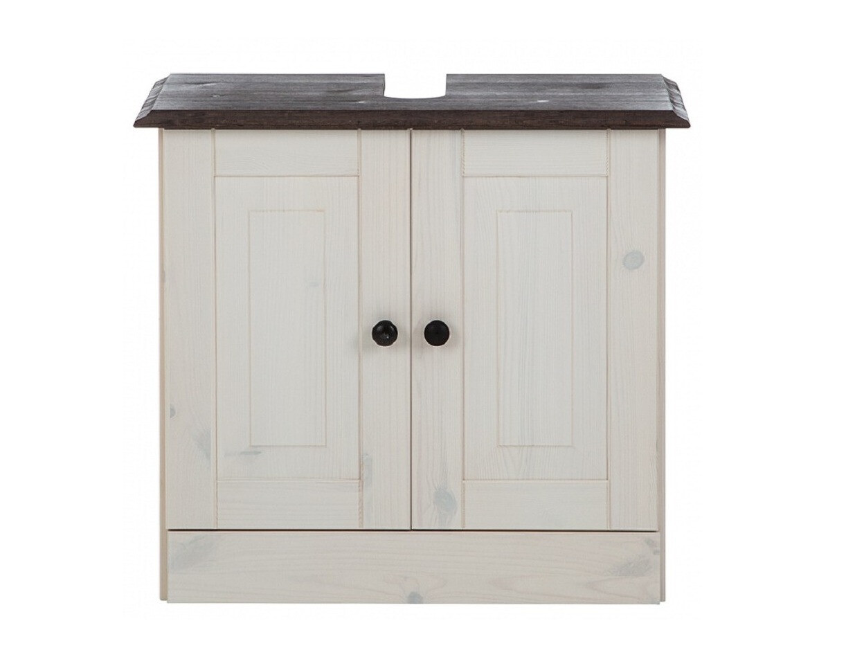 Stāvošs vannas istabas skapītis izlietnei Deletri 101 (Balts + Havana Ozols)