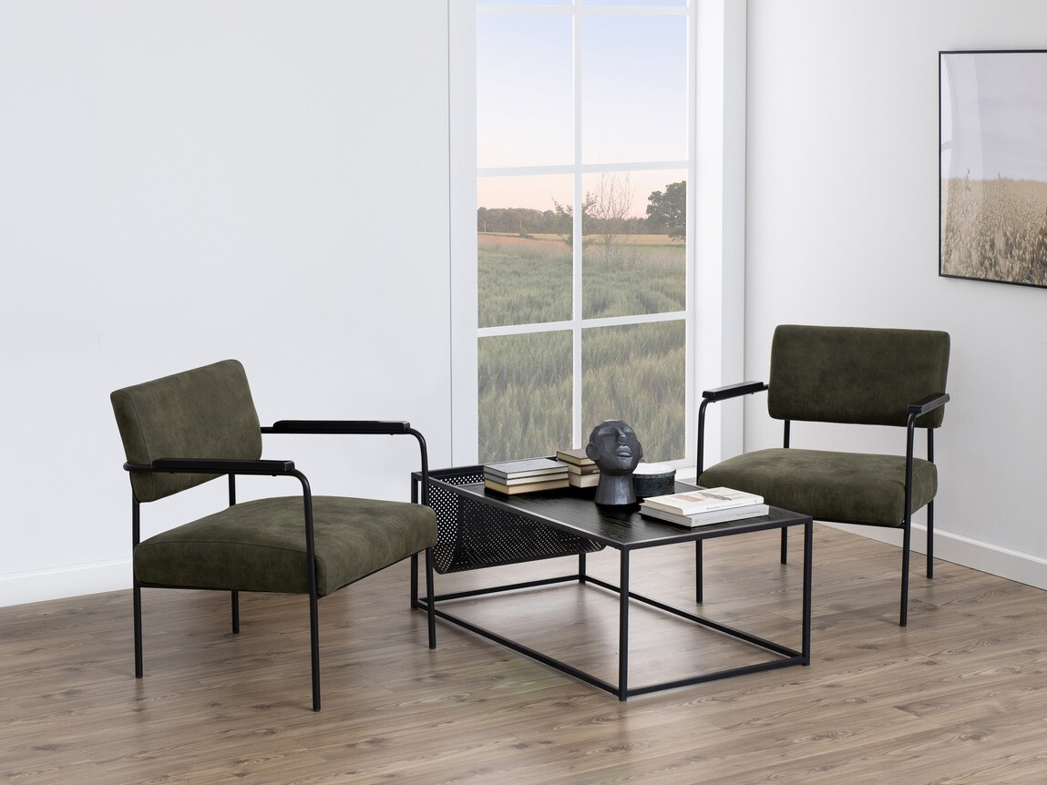 Žurnālu galdiņš Norsica Sevferi 130 (Melnie pelni + Melns)