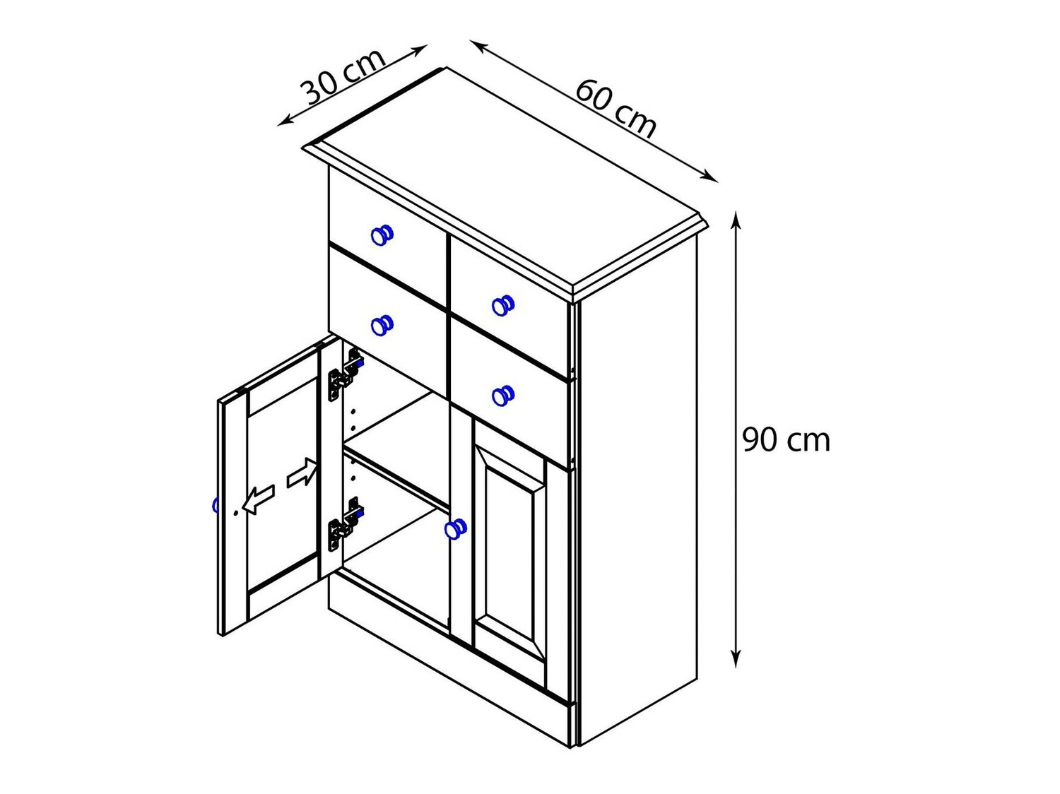 Hапольные шкафчик для ванной Deletri 100 (Белый + Havana Дуб)