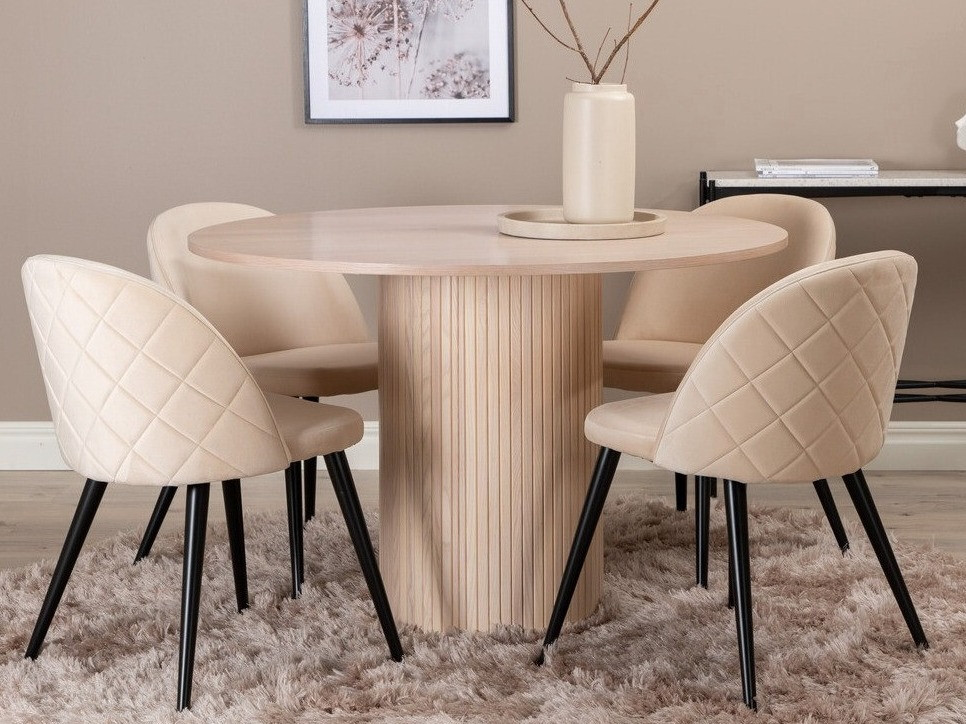 Обеденный гарнитур Dallas 3072 (Крем + Чёрный)