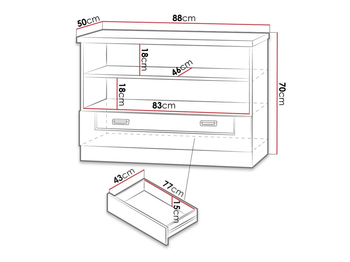 ТВ тумба Lircava 118 (Дуб лефкас)