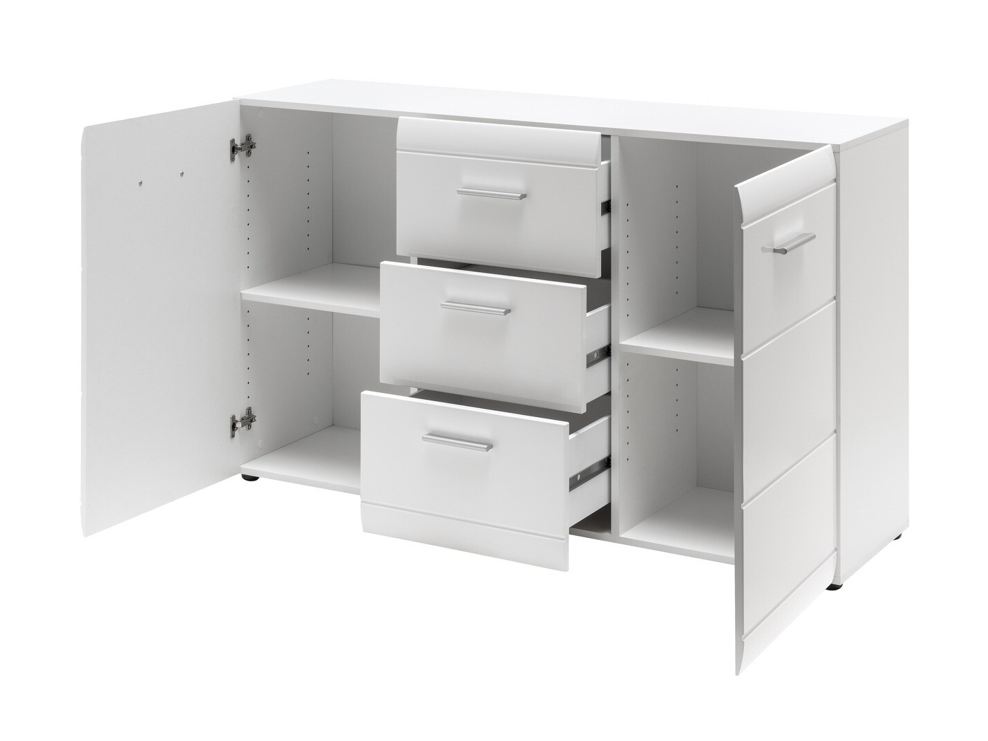 Kumode Livromu 108 (Glancēts balts + Balts)