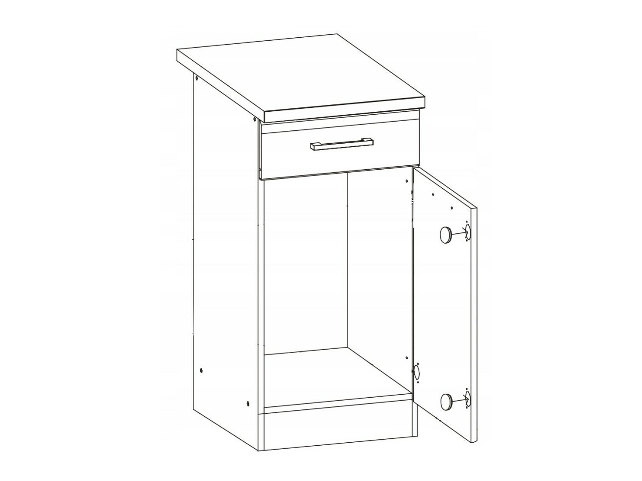 Moduļu skapis ar atvilktni un durvīm Eli Light 101