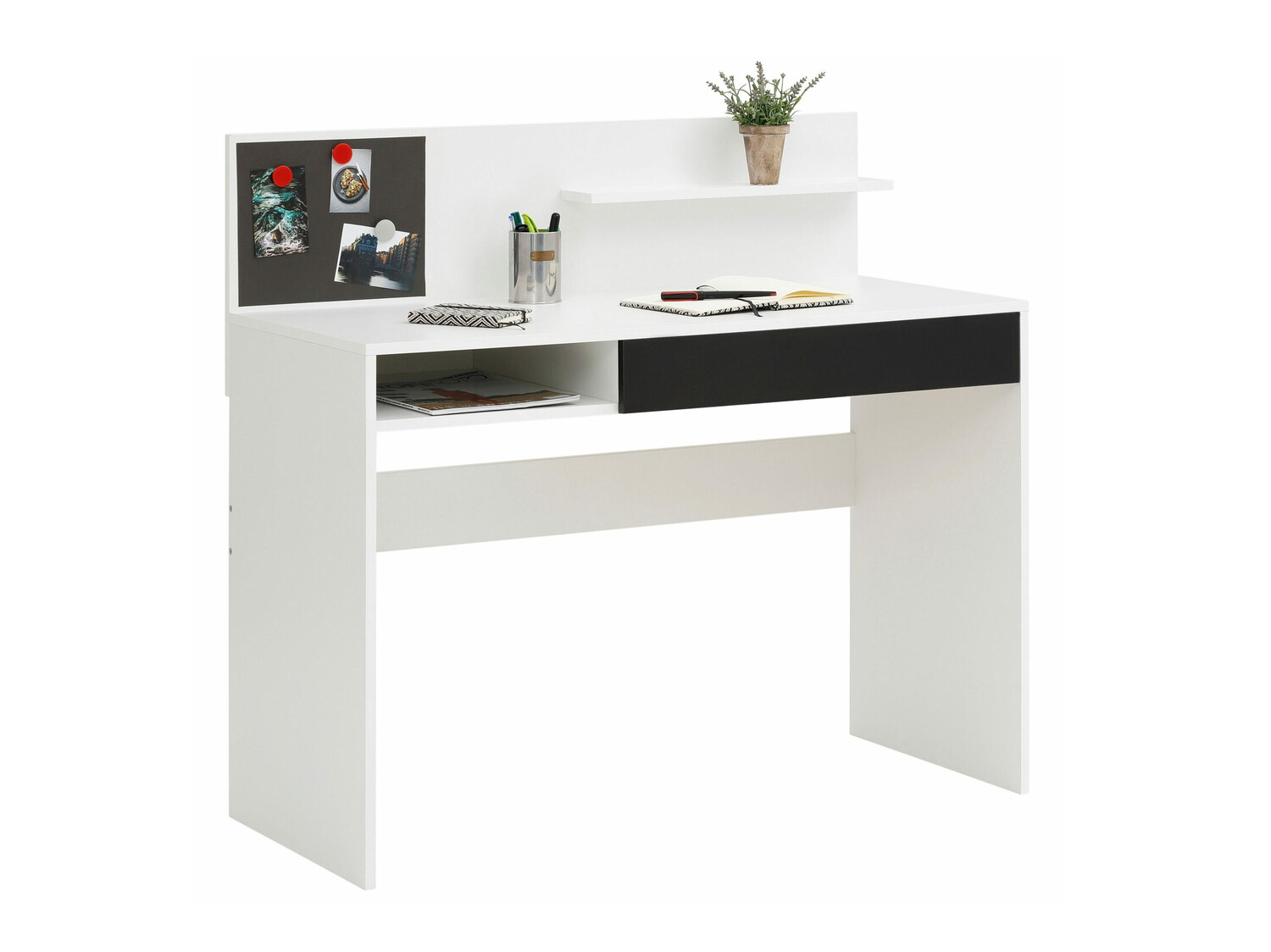 Письменный cтол Denton 301 (Белый + Чёрный)
