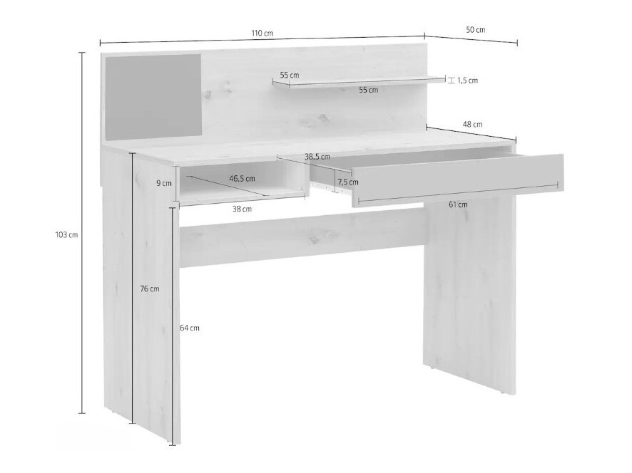 Rakstāmgalds Denton 301 (Balts + Melns)