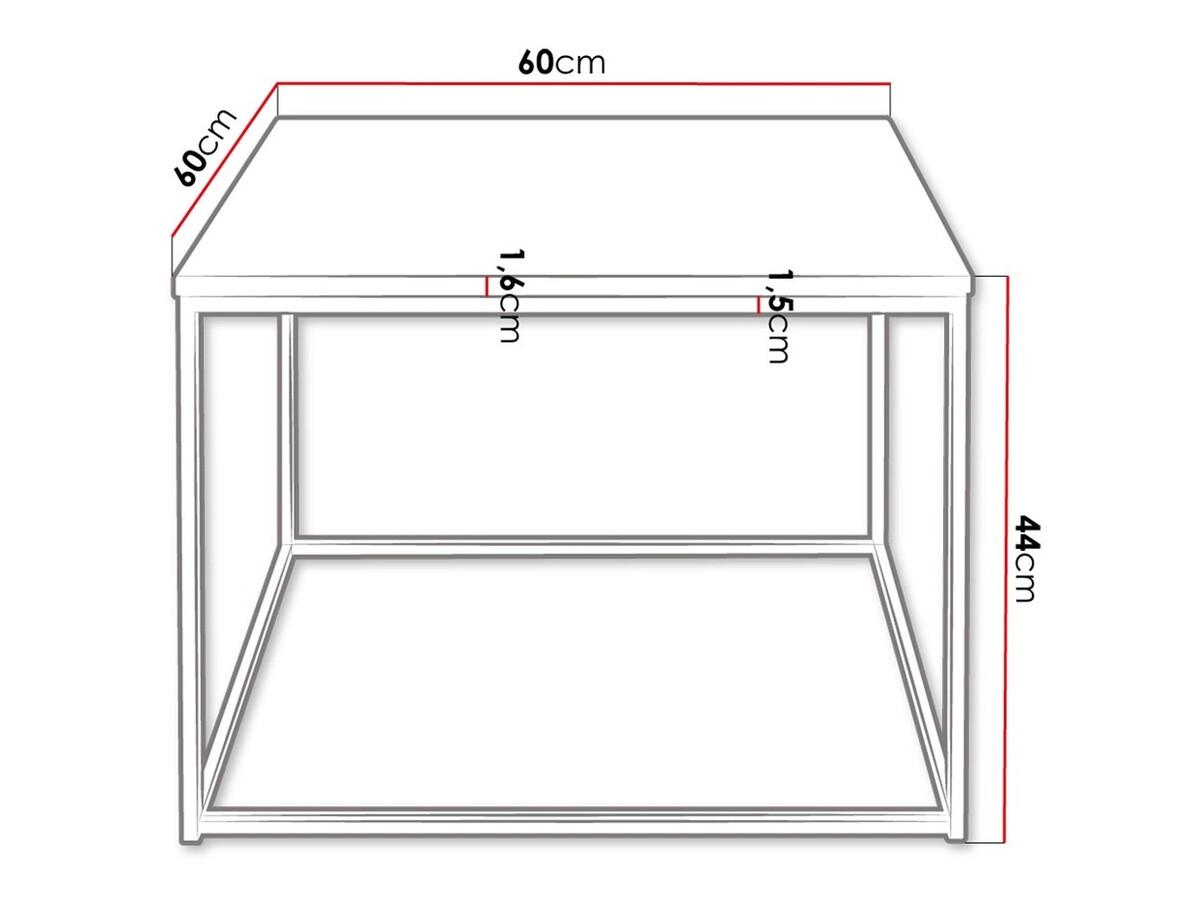 Журнальный столик Germantown 105 (Матовый черный + Глянцевый белый)