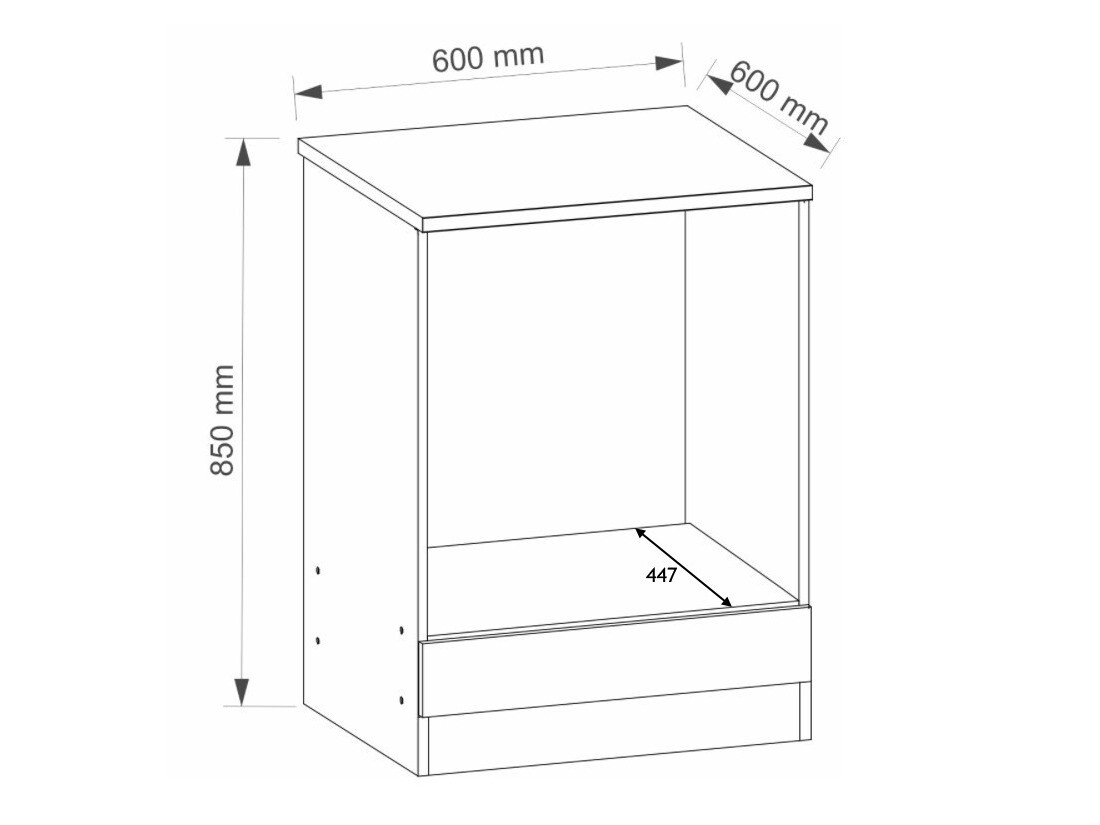 Модульный шкафчик для встроенной техники Eli Dark 104