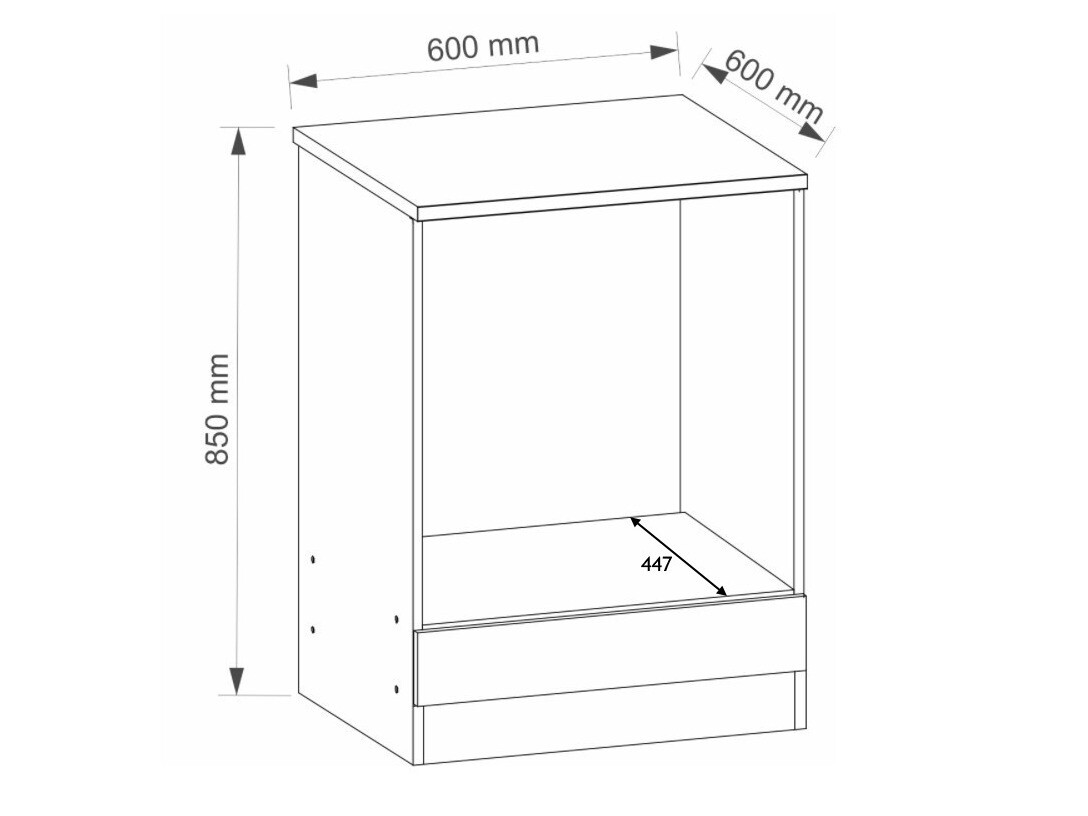 Модульный шкафчик для встроенной техники Eli Light 104