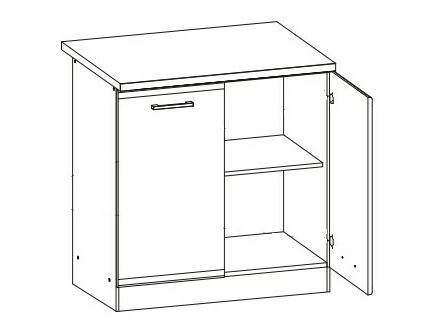 Модульный шкафчик с дверцами Eli Light 106