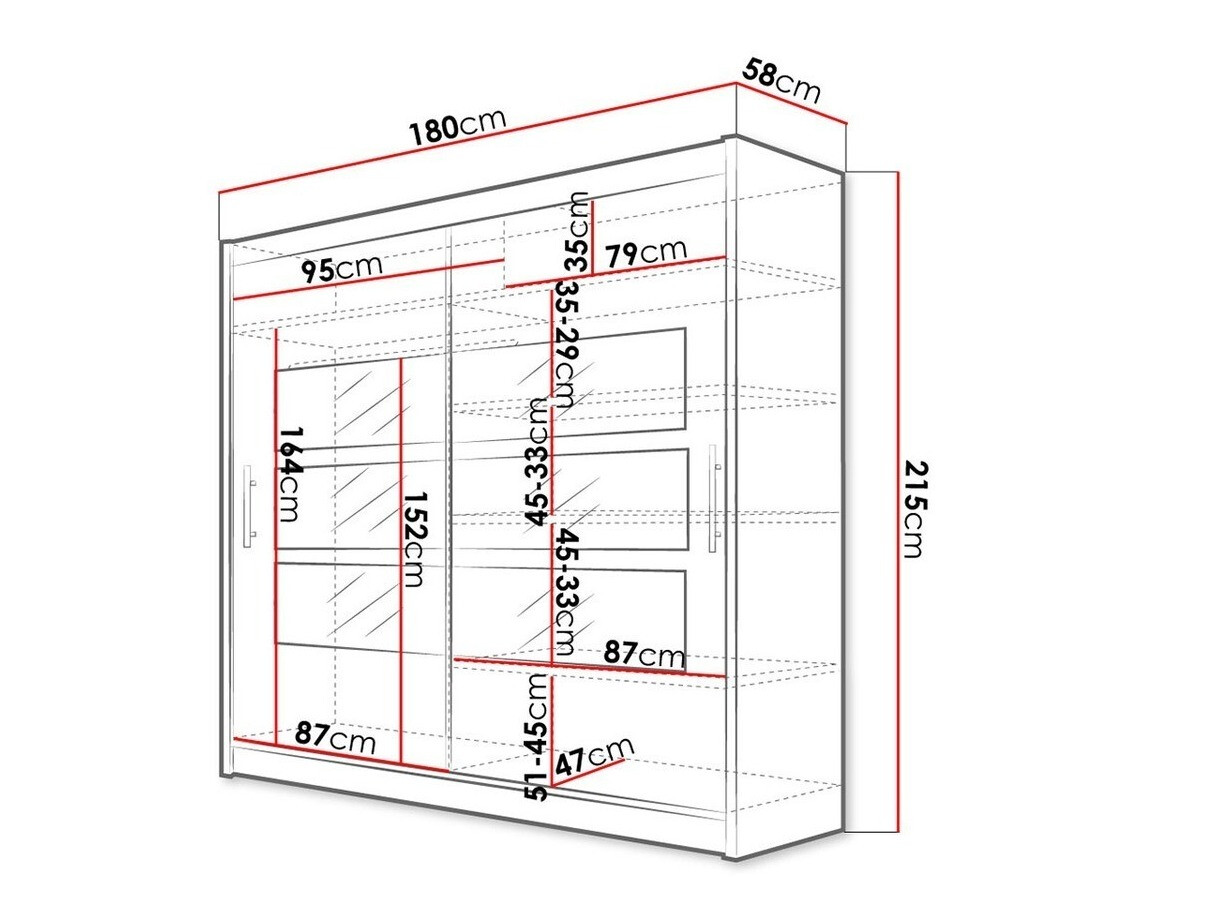 Skapis Closico 101 (Balts)