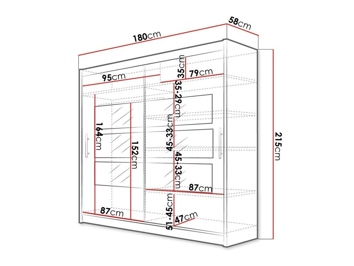 Skapis Closico 101 (Balts)