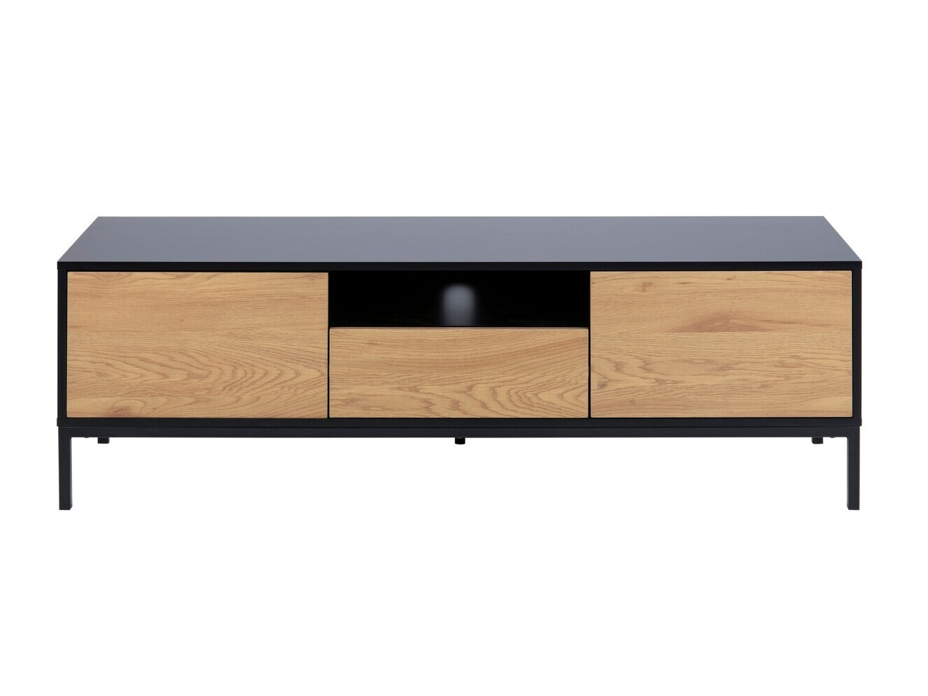 TV galds Norsica Sevferi 122 (Savvaļas ozols + Melns)