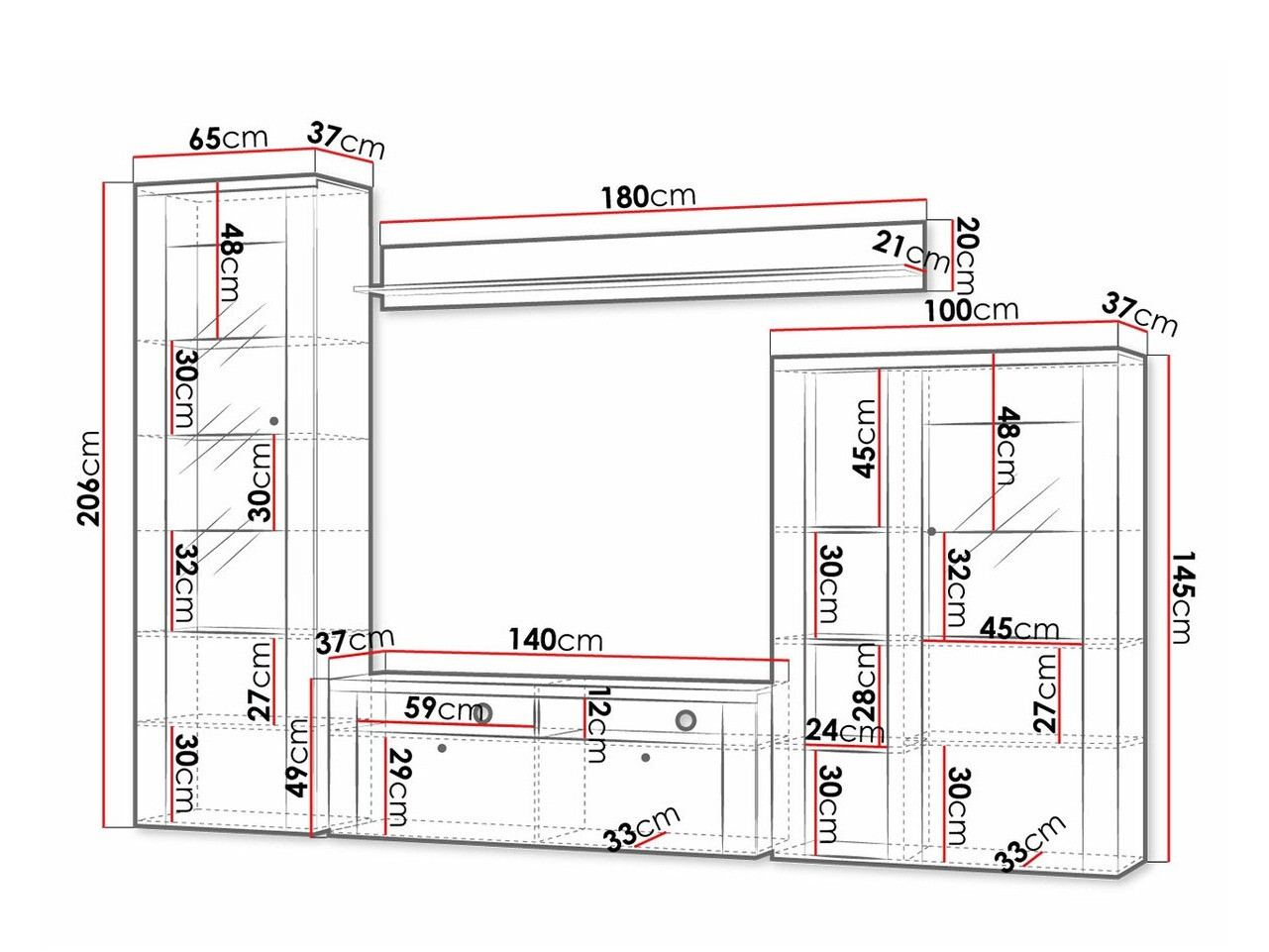 Viesistabas komplekts Salelbo 100 (Rieksts)