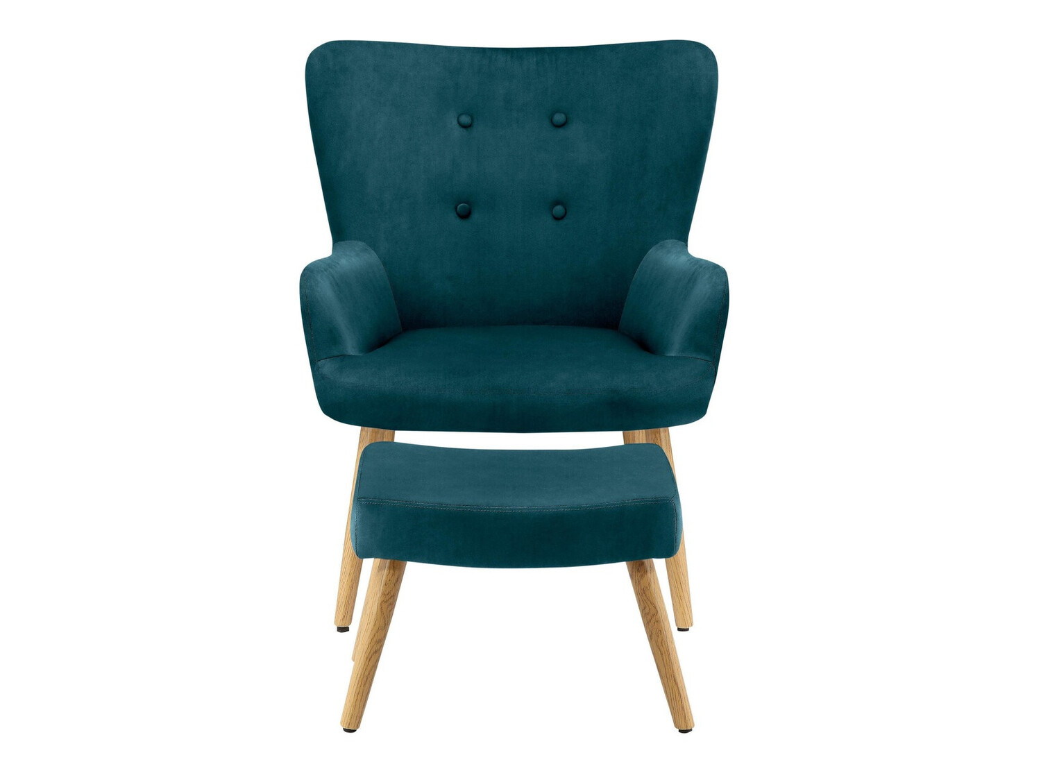 Кресло Denton 304 (Бирюзовый + Светлое дерево)