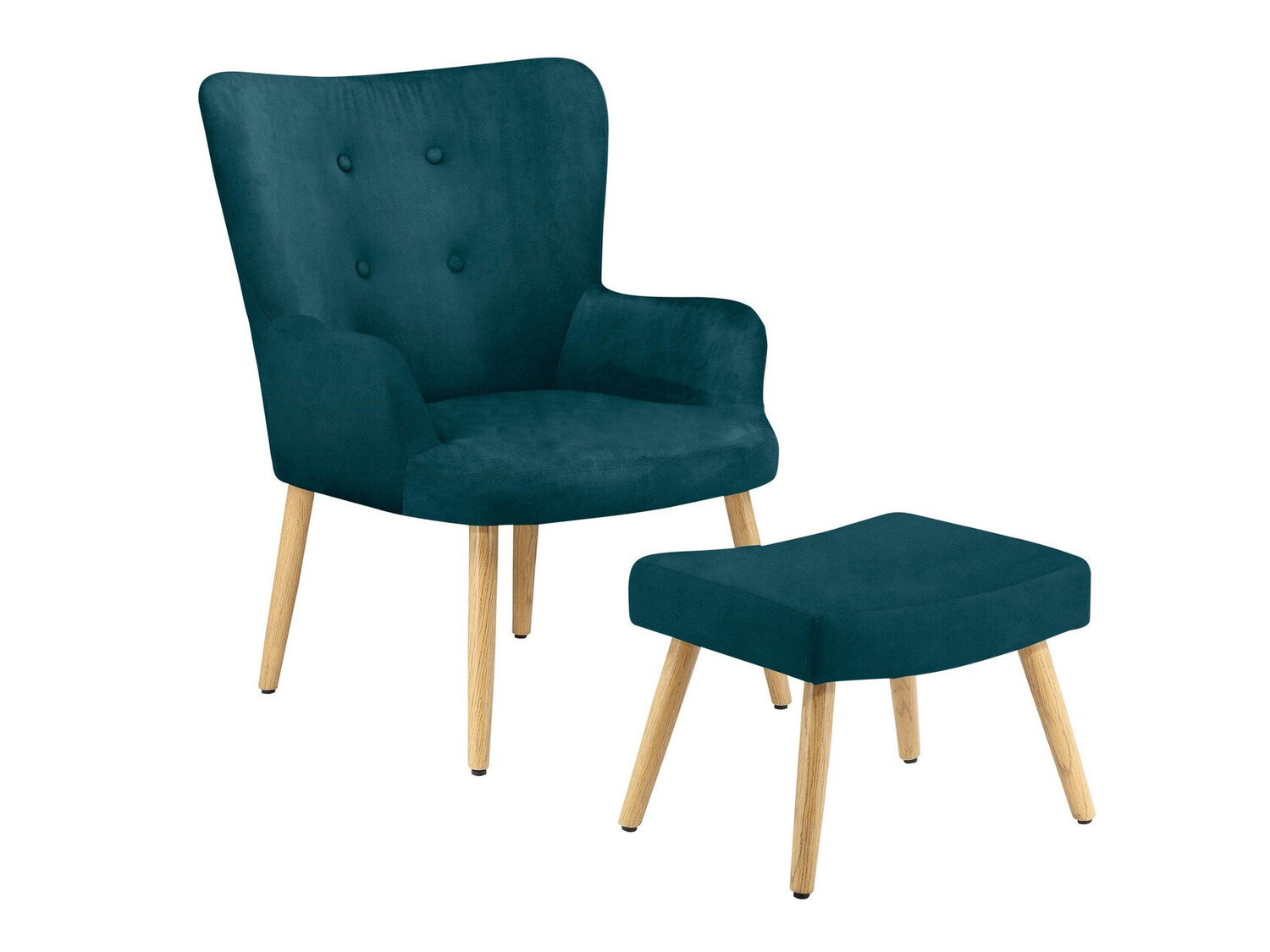 Krēsls Denton 304 (Tirkīzs + Gaišs koks)