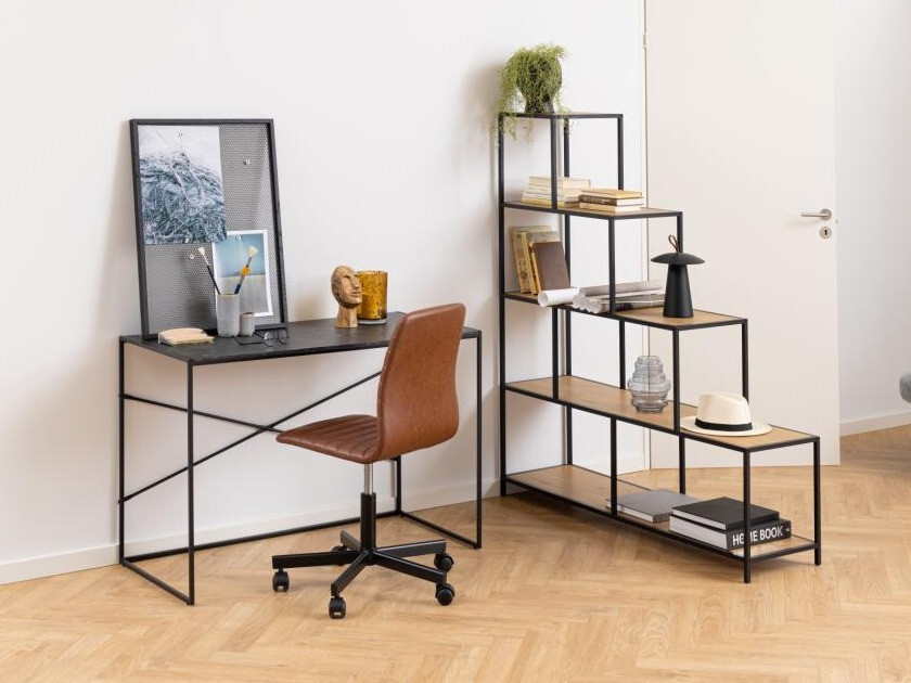 Стеллаж Norsica Sevferi 153 (Чёрный + Дикий дуб)