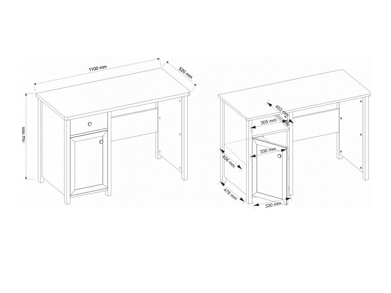 Макияжный столик Romelbo 123