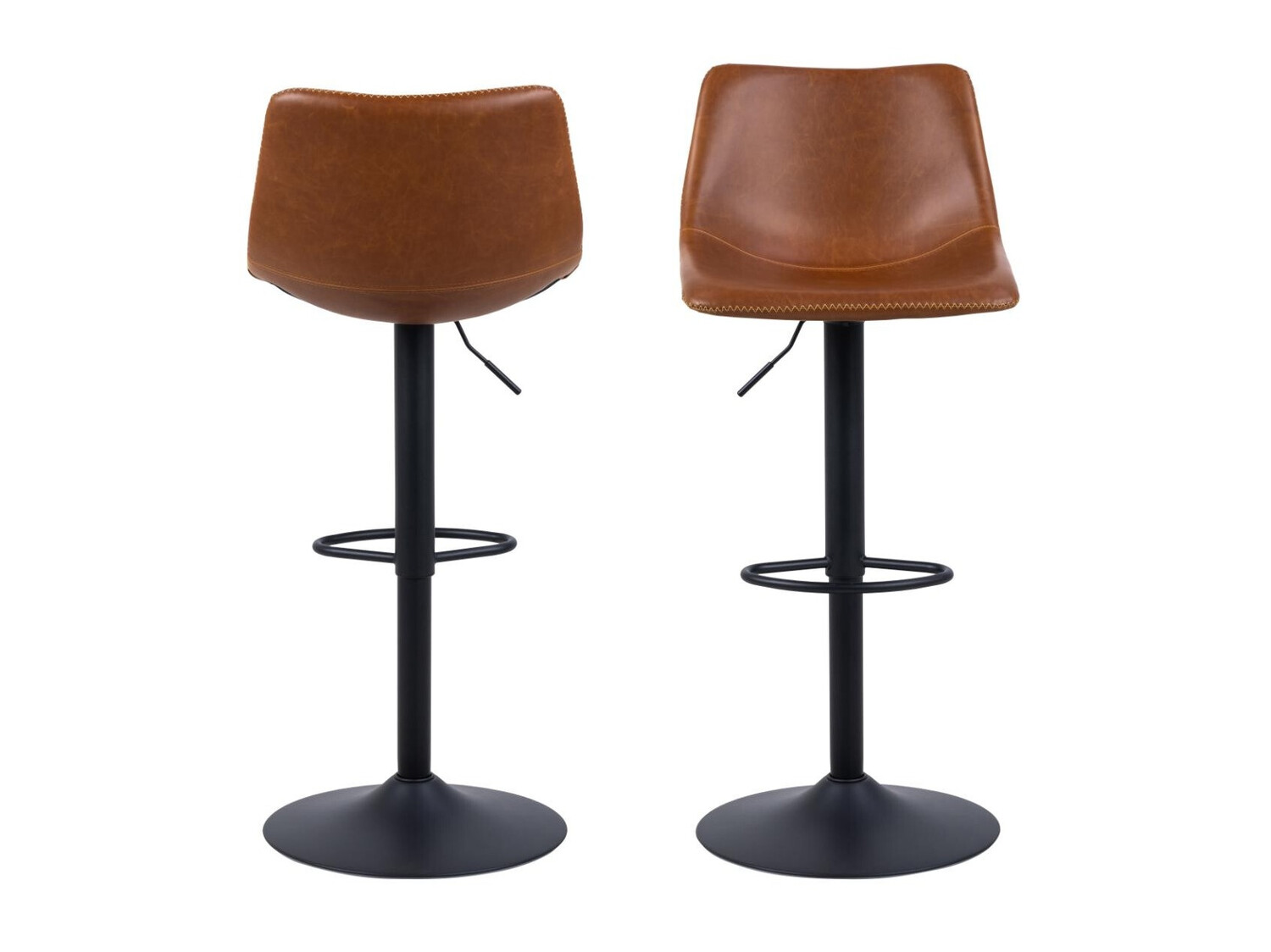 Низкий барный стул Norsica 500 (Чёрный + Коричневый)