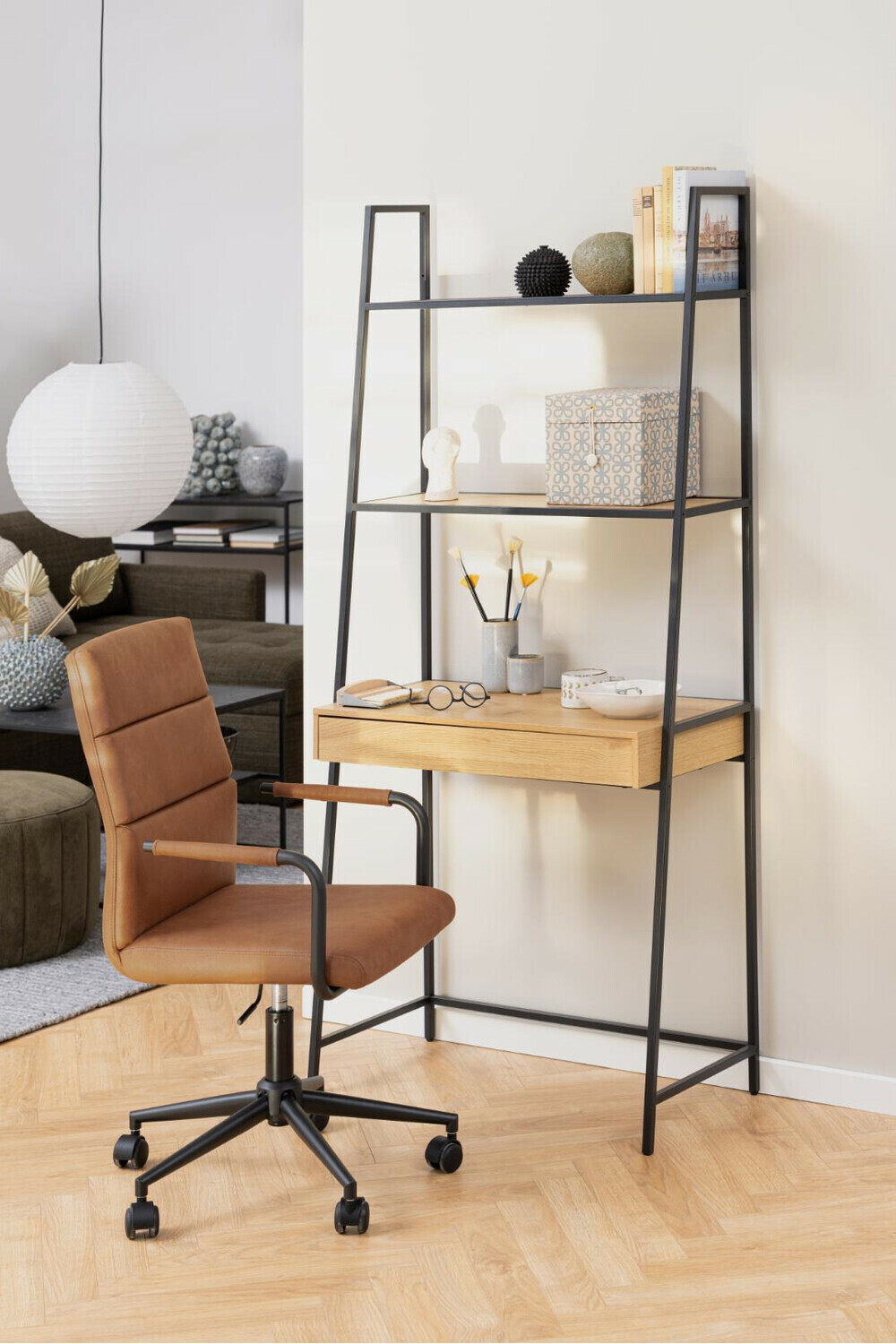 Письменный cтол Norsica Sevferi 163 (Дикий дуб + Чёрный)