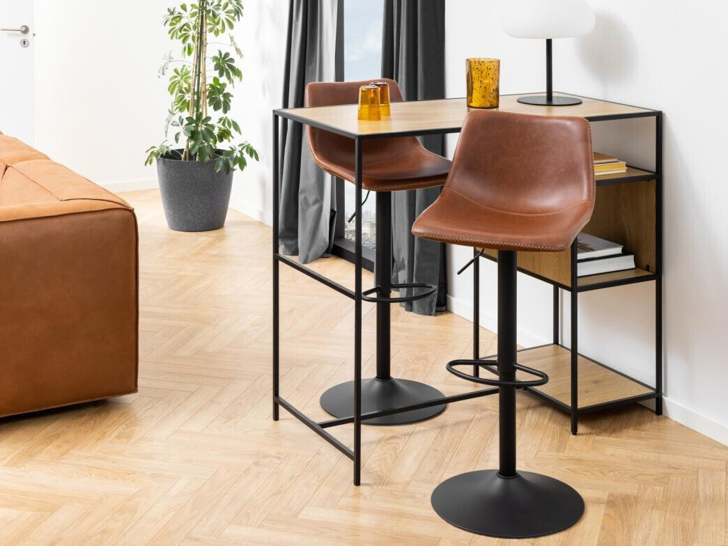 Zemais bāra krēsls Norsica 500 (Melns + Brūns)