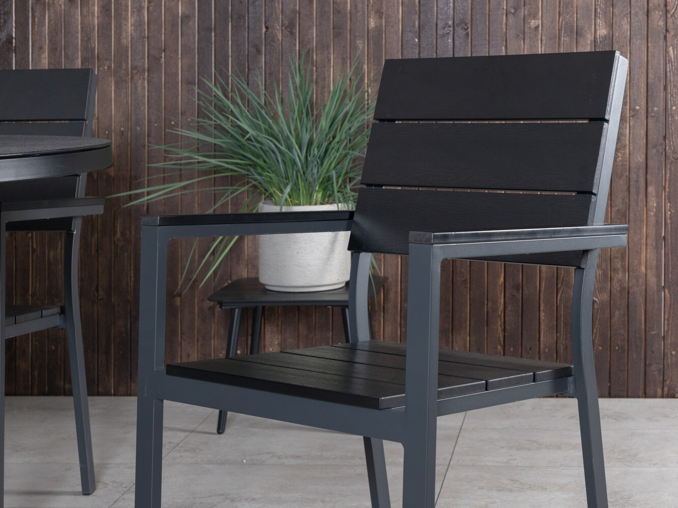 Dārza krēsls Dallas 717 (Melns)