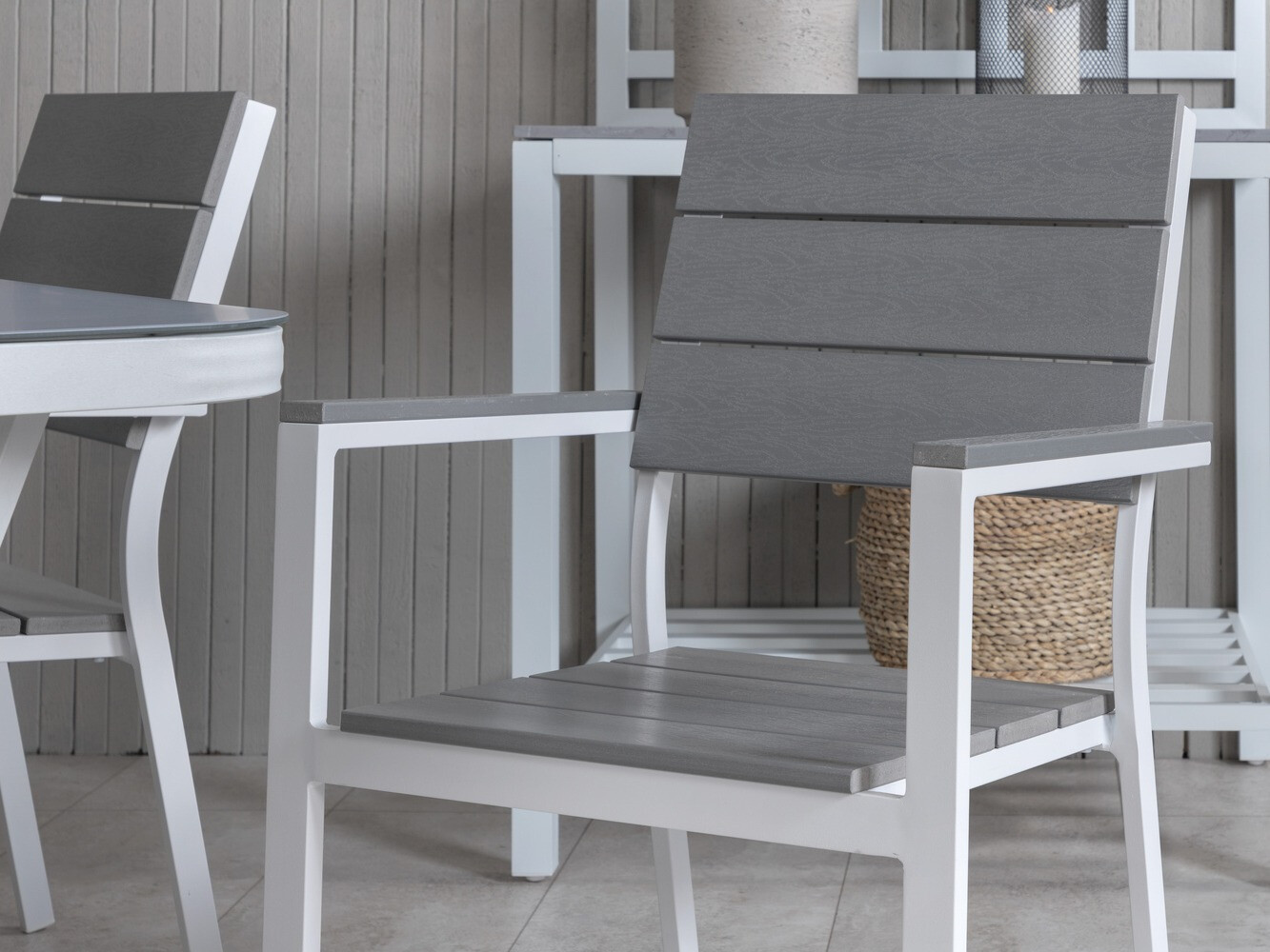 Садовый стул Dallas 717 (Серый + Белый)