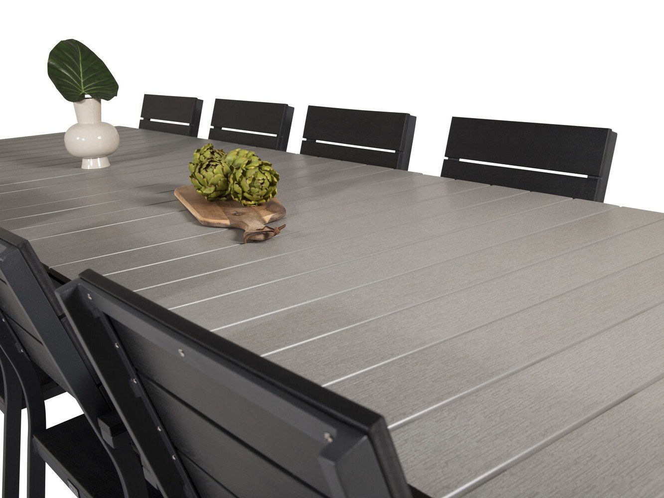 Galds un krēslu komplekts Dallas 3028 (Melns + Pelēks)