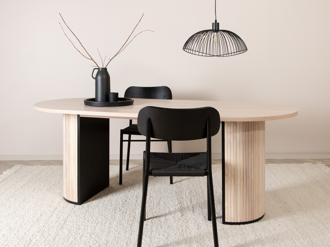 Galds Dallas 1712 (Gaišs koks + Melns)