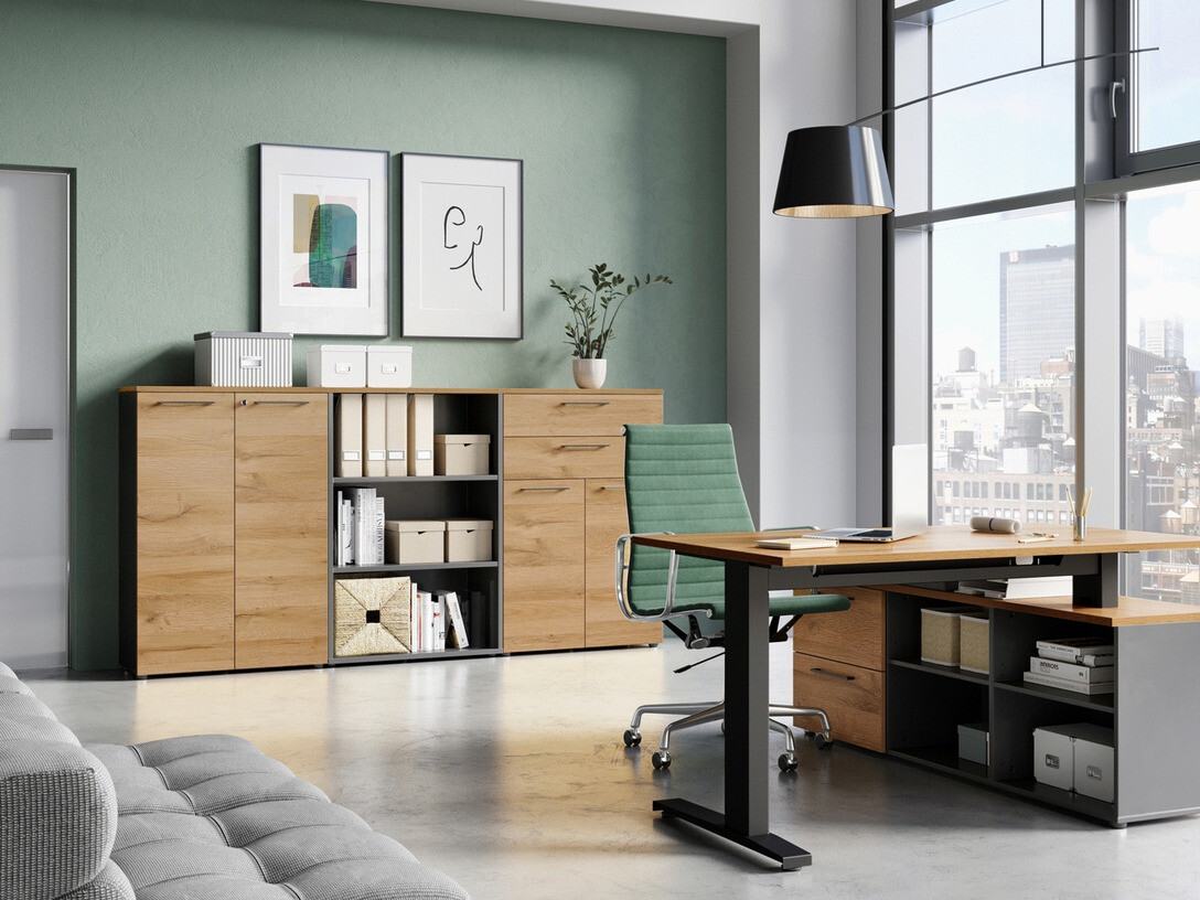 Kumode Eliromo 103 (Grafīts + Grandson ozols)