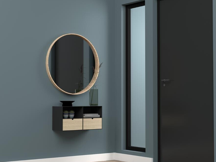 Naktsgaldiņš Norsica 375 (Melns + Gaišs koks)