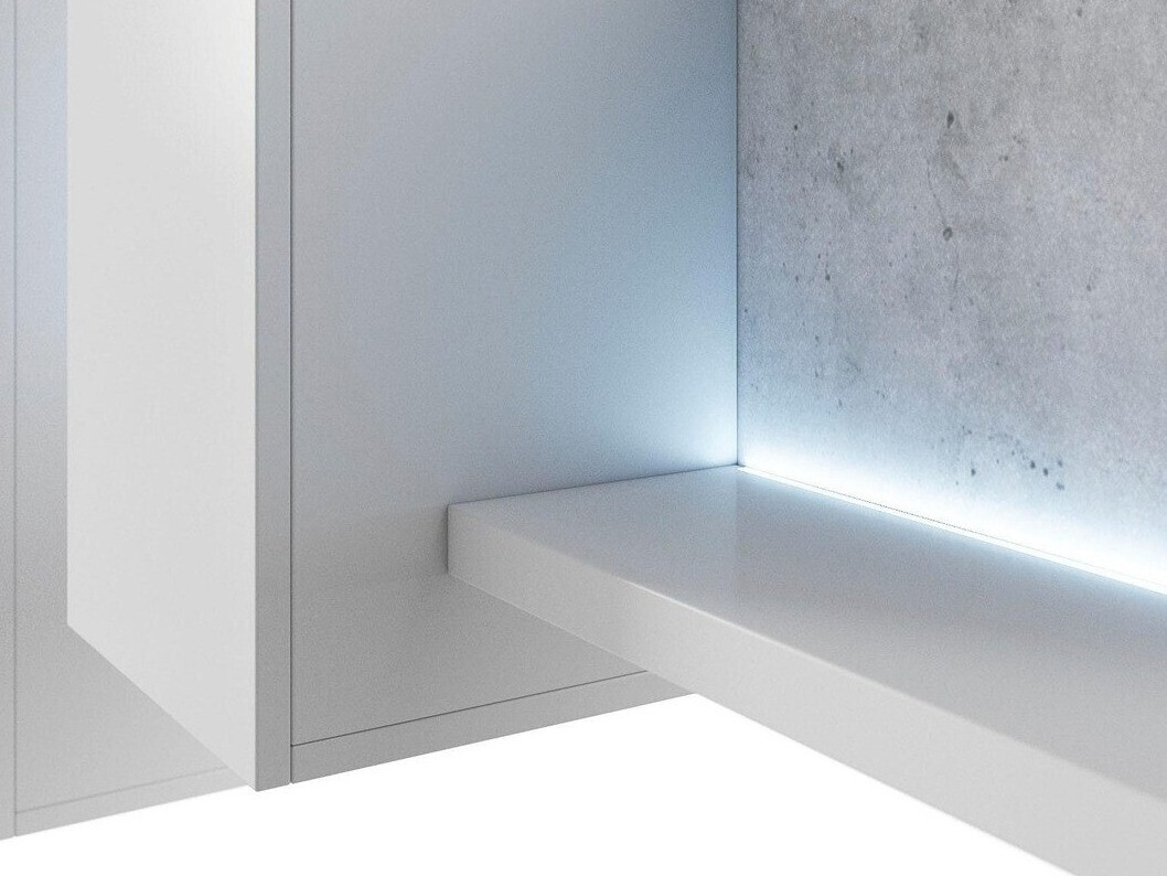 Viesistabas komplekts Lutiva 100 (Balts + Betons)