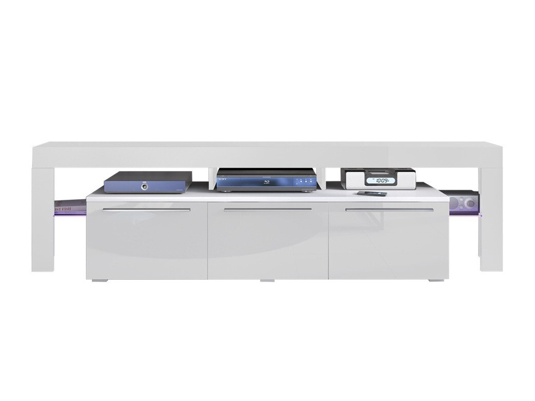 TV galds Arbor (Balts + Glancēts balts)