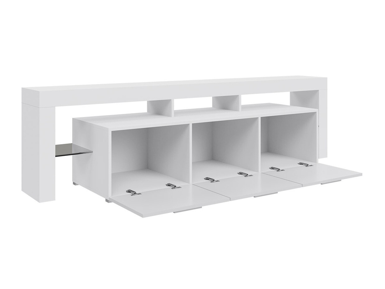 TV galds Nashville 103 (Balts + Glancēts melns)