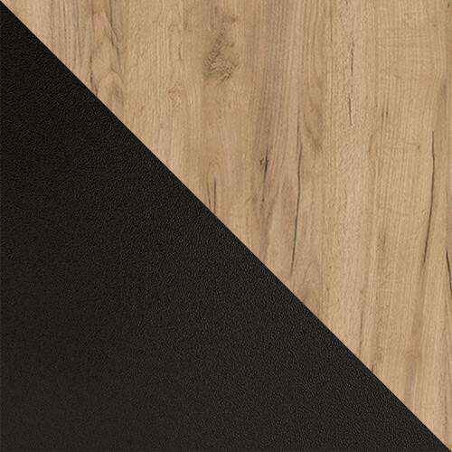 Žurnālu galdiņš Germantown 105 (Matēts melns + Ozols)