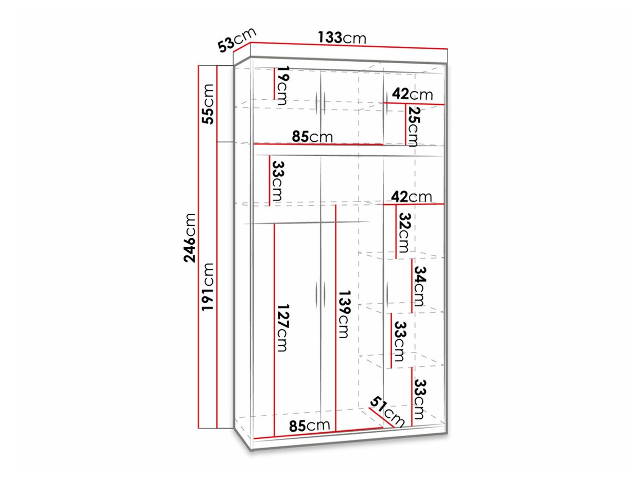 Skapis Novduni 104 (Balts)