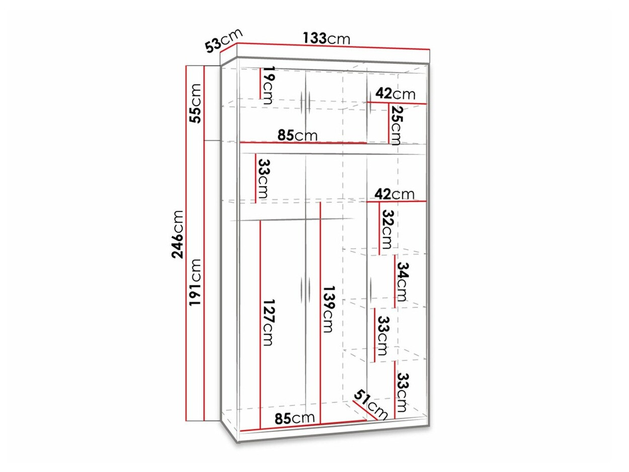 Skapis Novduni 105 (Balts)