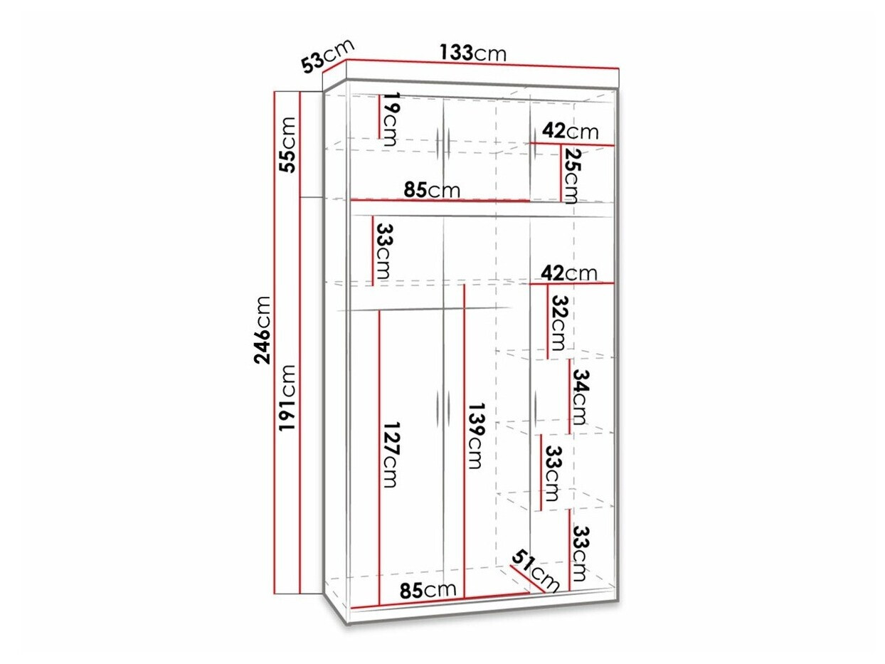 Skapis Novduni 105 (Sonomas ozols)