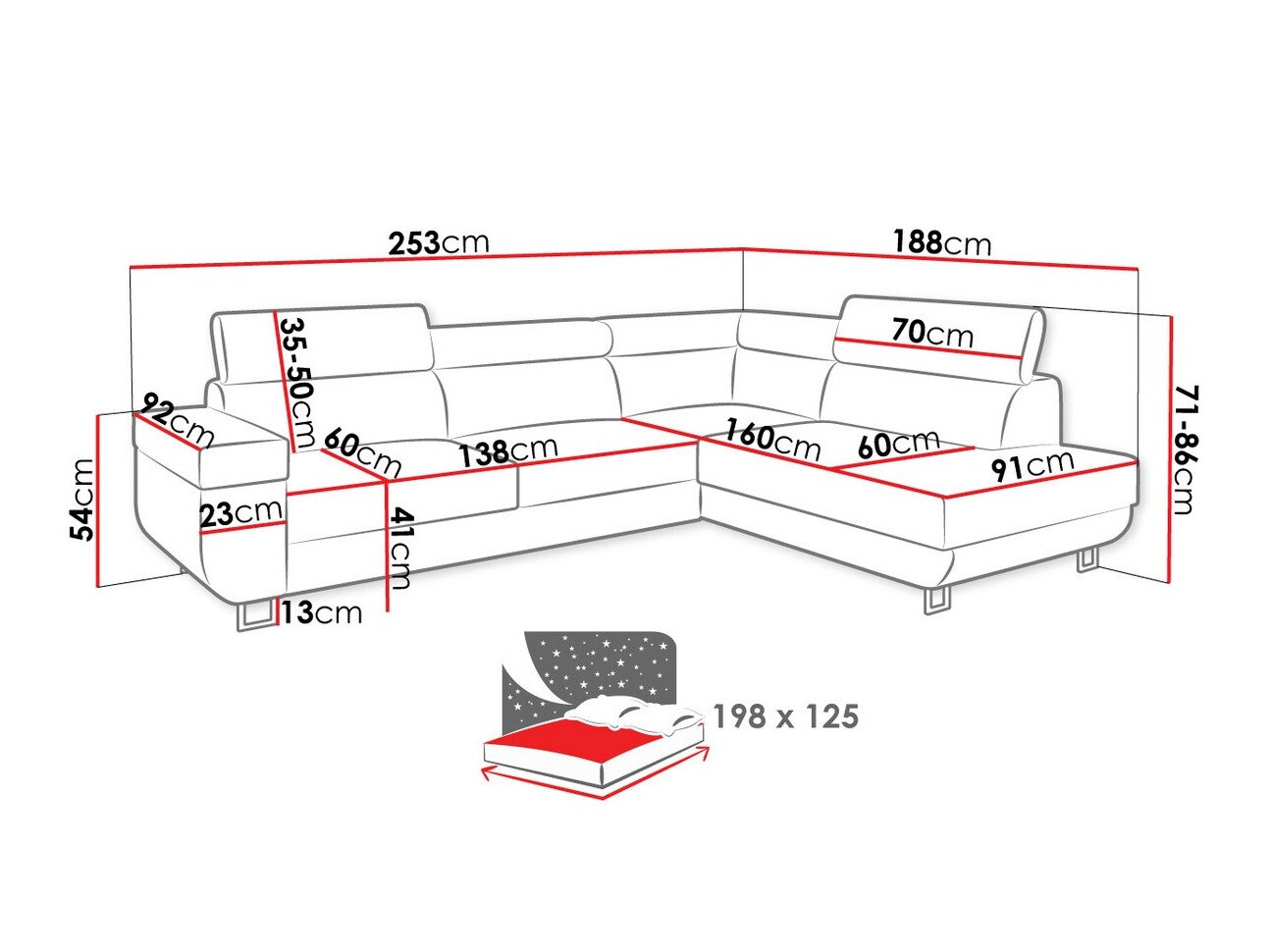 Угловой диван Comfivo 306 (Manila 16 + Manila 18)