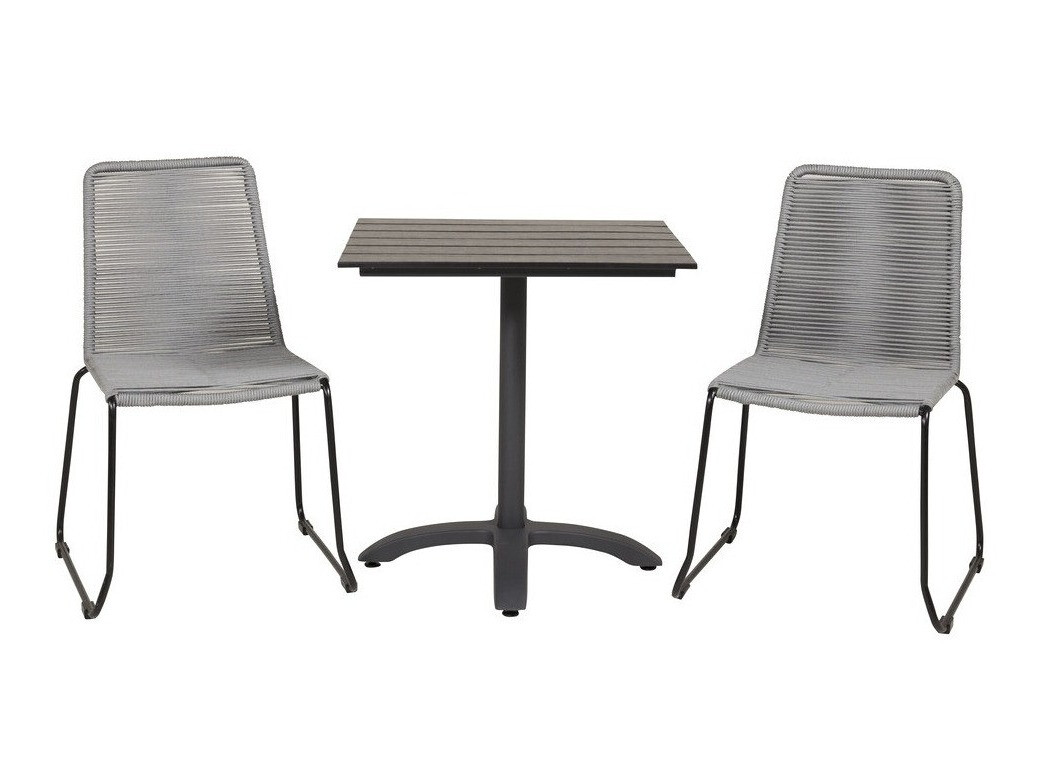 Balkona komplekts Dallas 2184 (Pelēks + Melns)