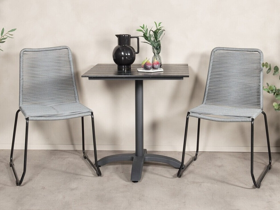 Balkona komplekts Dallas 2184 (Pelēks + Melns)