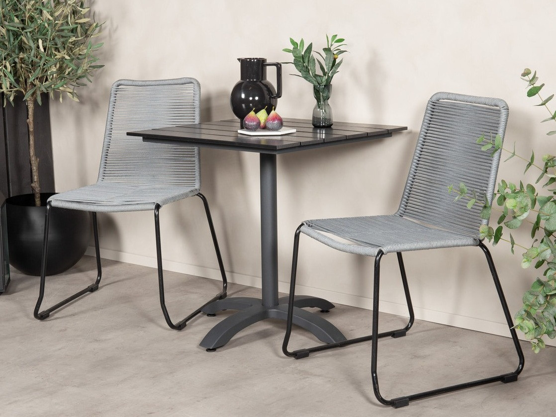 Balkona komplekts Dallas 2184 (Pelēks + Melns)