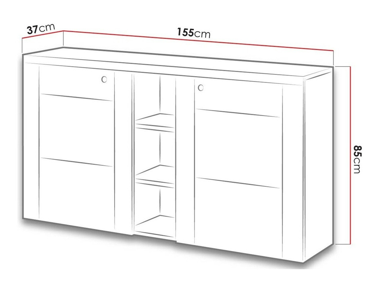 Шкафчик Salelbo 106 (Светлая лиственница Сибиу + Трюфель дуб)