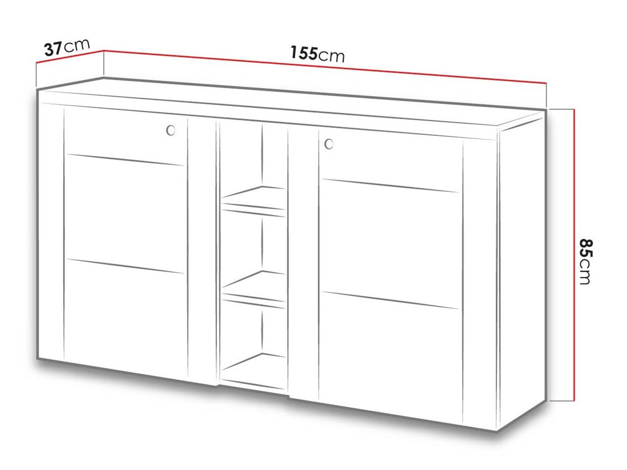 Skapis Salelbo 106 (Riviera ozols)
