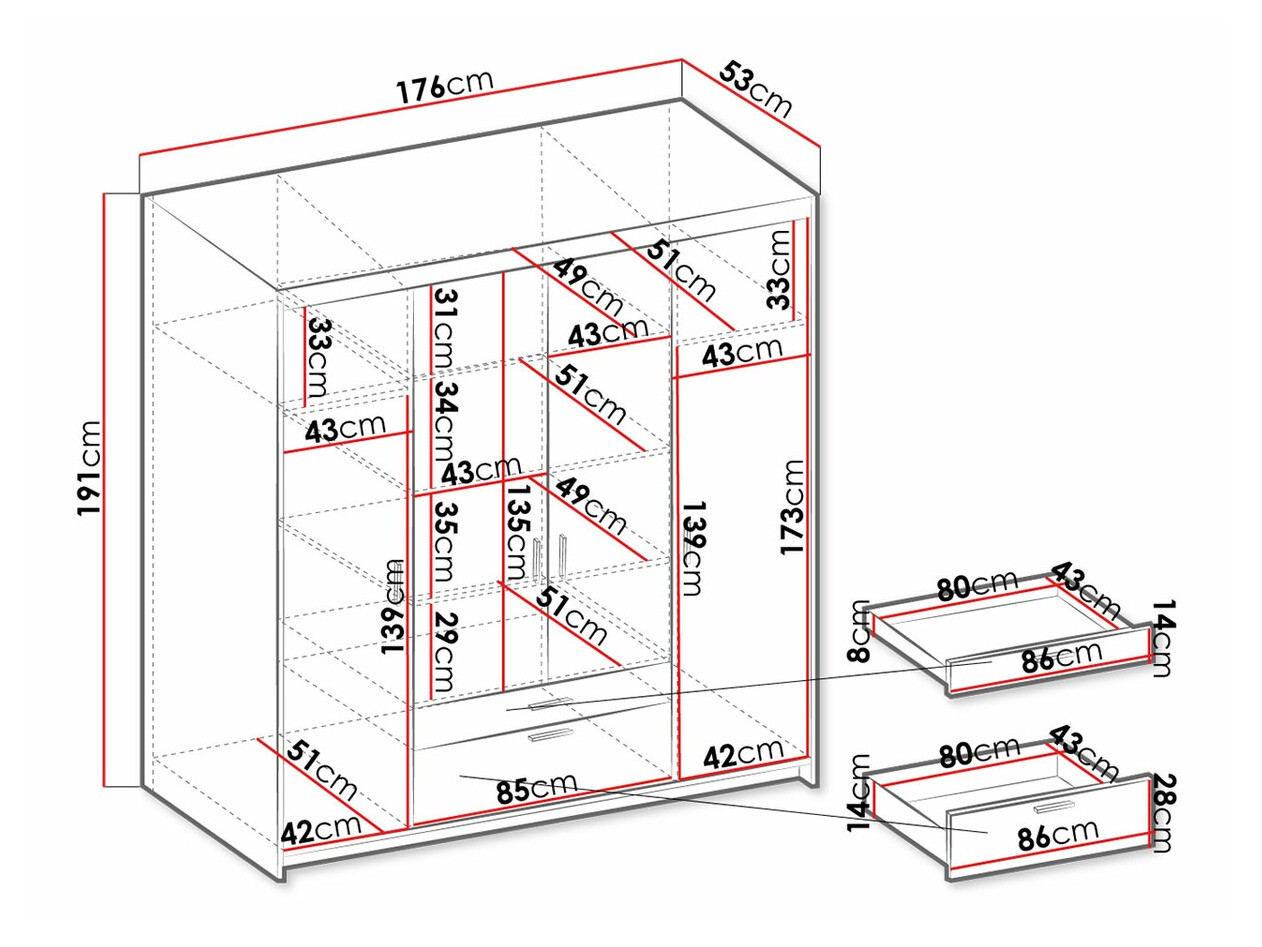 Шкаф Novduni 107 (Дуб лефкас)
