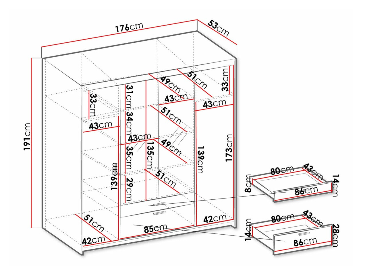 Шкаф Novduni 108 (Дуб лефкас)