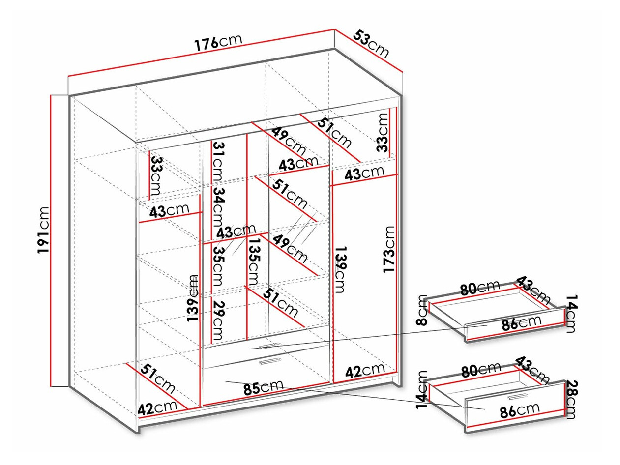 Шкаф Novduni 108 (Сонома Дуб)