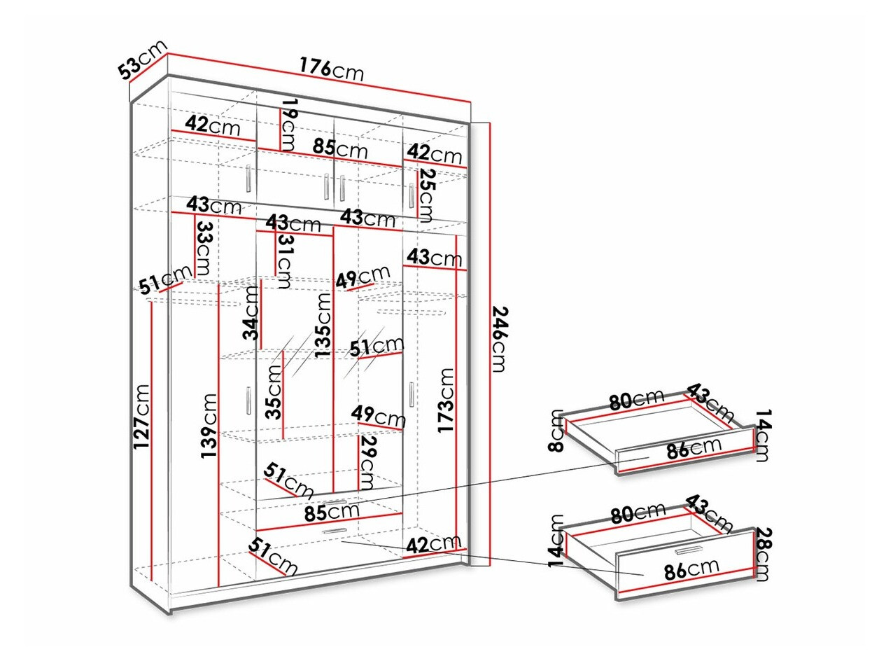 Skapis Novduni 109 (Balts)