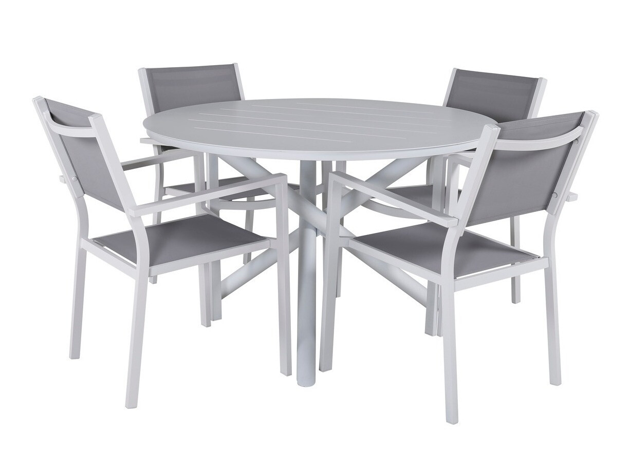 Dārza krēsls Dallas 746 (Balts + Pelēks)