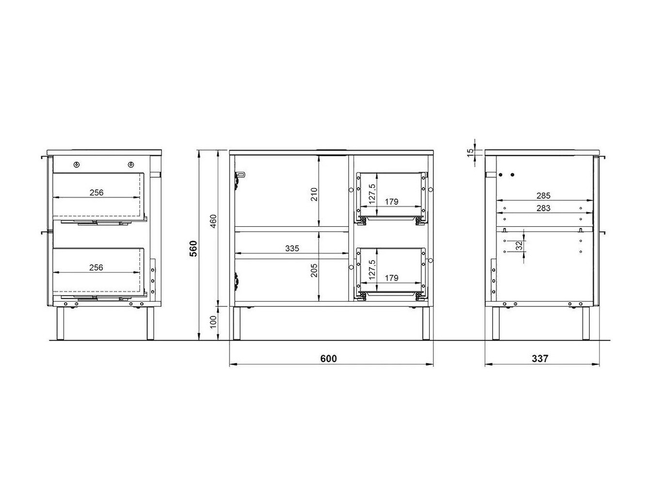 Stāvošs vannas istabas skapītis izlietnei Lomcamo 100 (Glancēts balts + Grandson ozols)