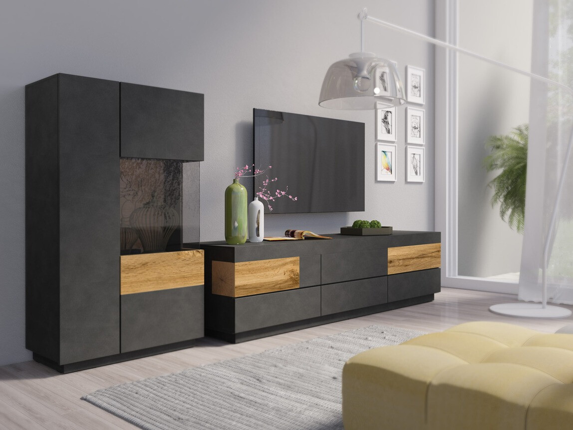 Набор для гостиной Livlore 109 (Матера серый + Дуб вотан)